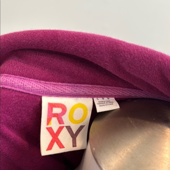 Roxy Large Snap Up Sweater Jacket Magenta Fuschia - Picture 4 of 9